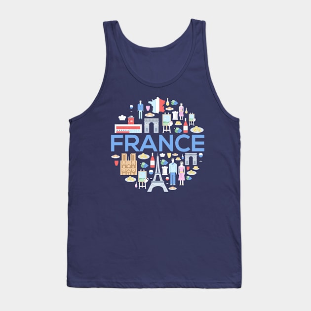 France concept Tank Top by Mako Design 